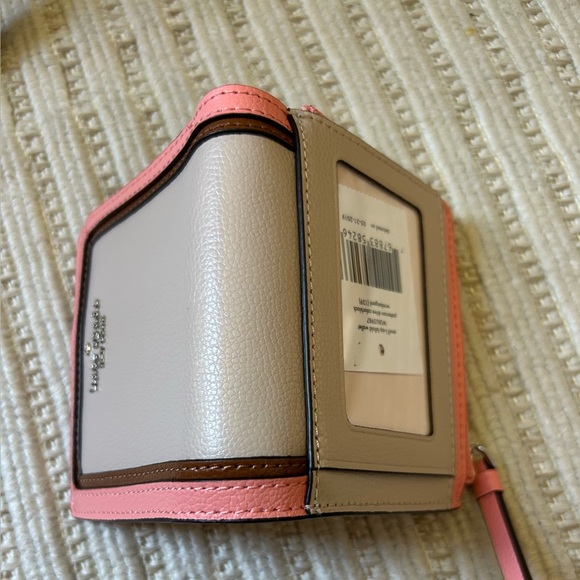 Kate spade Pink Cream Patterson Drive Colorblock Small L-Zip Bifold Wallet - Picture 12 of 13